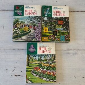 Vintage 1961 John Bradshaw’s Better Gardening Guide Set of 3